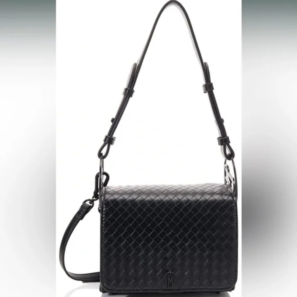 Steve Madden Black Woven Crossbody Bag